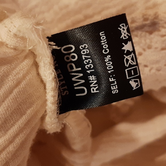 🍓NWOT POL Cream, Floral-Designed Gauze Joggers/Elastic Waist/Back Pockets (M) - Picture 8 of 8